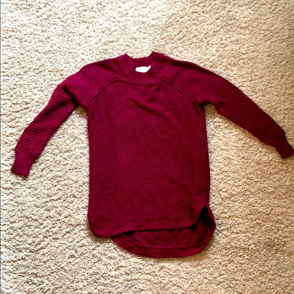 Cozy Burgundy Knit Sweater - Picture 1 of 6